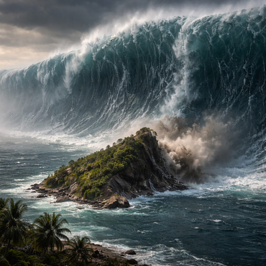 The Devastating 100 Metre Tall MEGA TSUNAMI of 1888