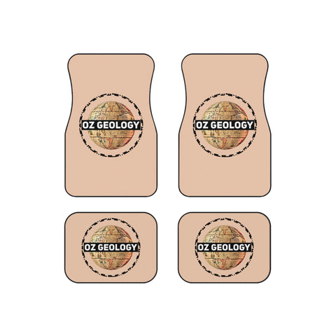 Official OzGeology Car Mats – 4-Piece Set with Non-Slip Backing