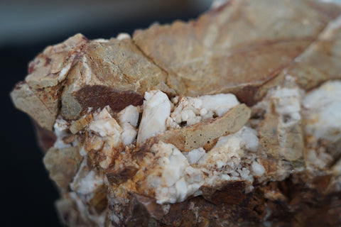 Victorian Goldfields Quartz Vein Specimen – Large White, Orange, Purple & Black Crystals with High Sulfidation: Specimen 6